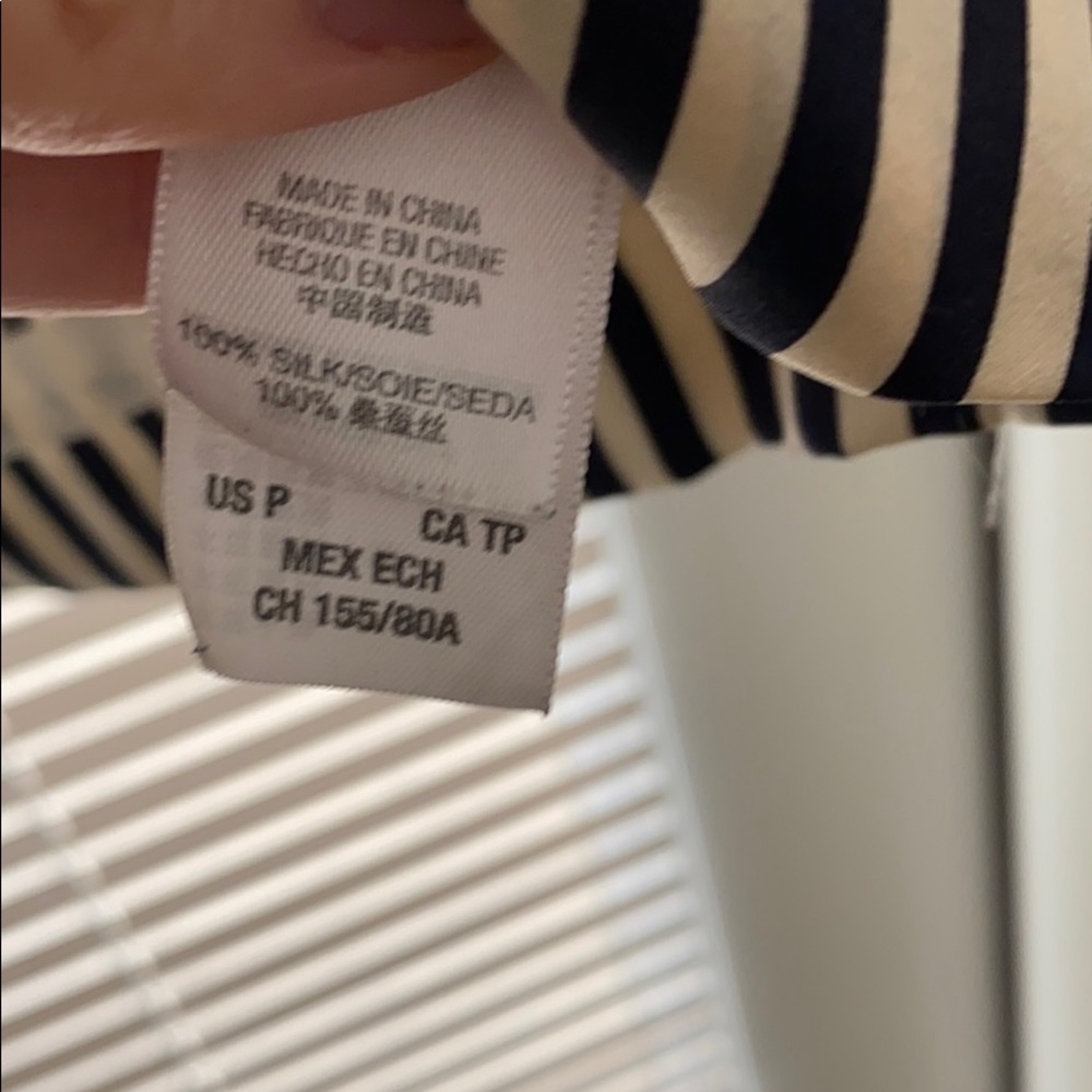 Juicy couture striped silk blouse xs - Picture 4 of 4